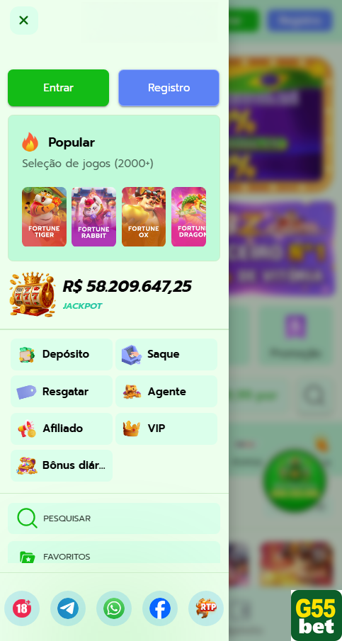 g55bet.com Interface